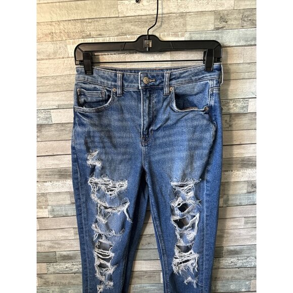 Women’s Maurice’s Mom Jeans Distressed Medium Wash Size 2 - Picture 6 of 16